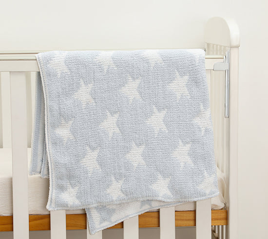 PurePetali Blue Baby Blanket with Stars
