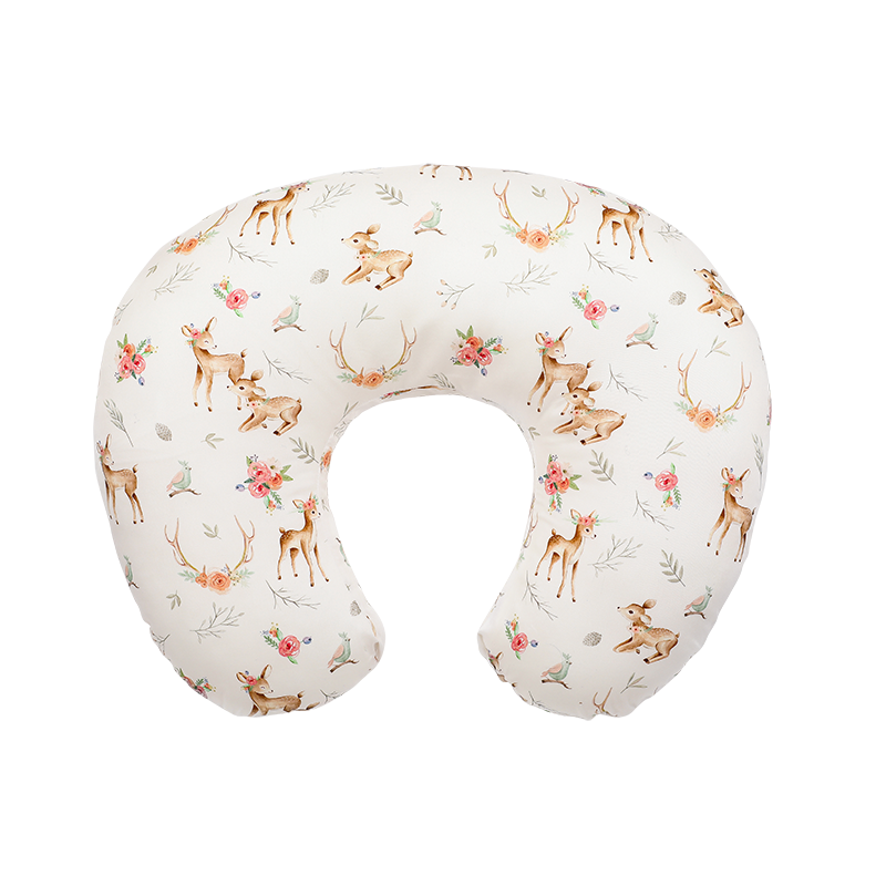 Deer and Flower Infant Feeding Support Pillow