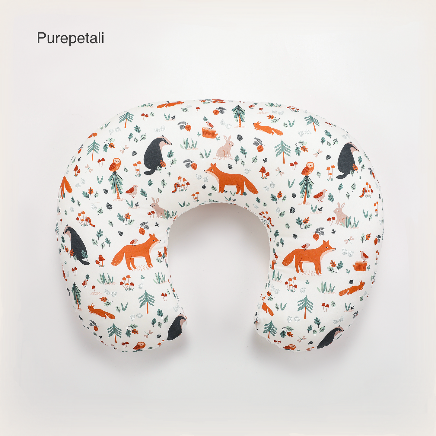 Animals in Forest Nursing Support Pillow