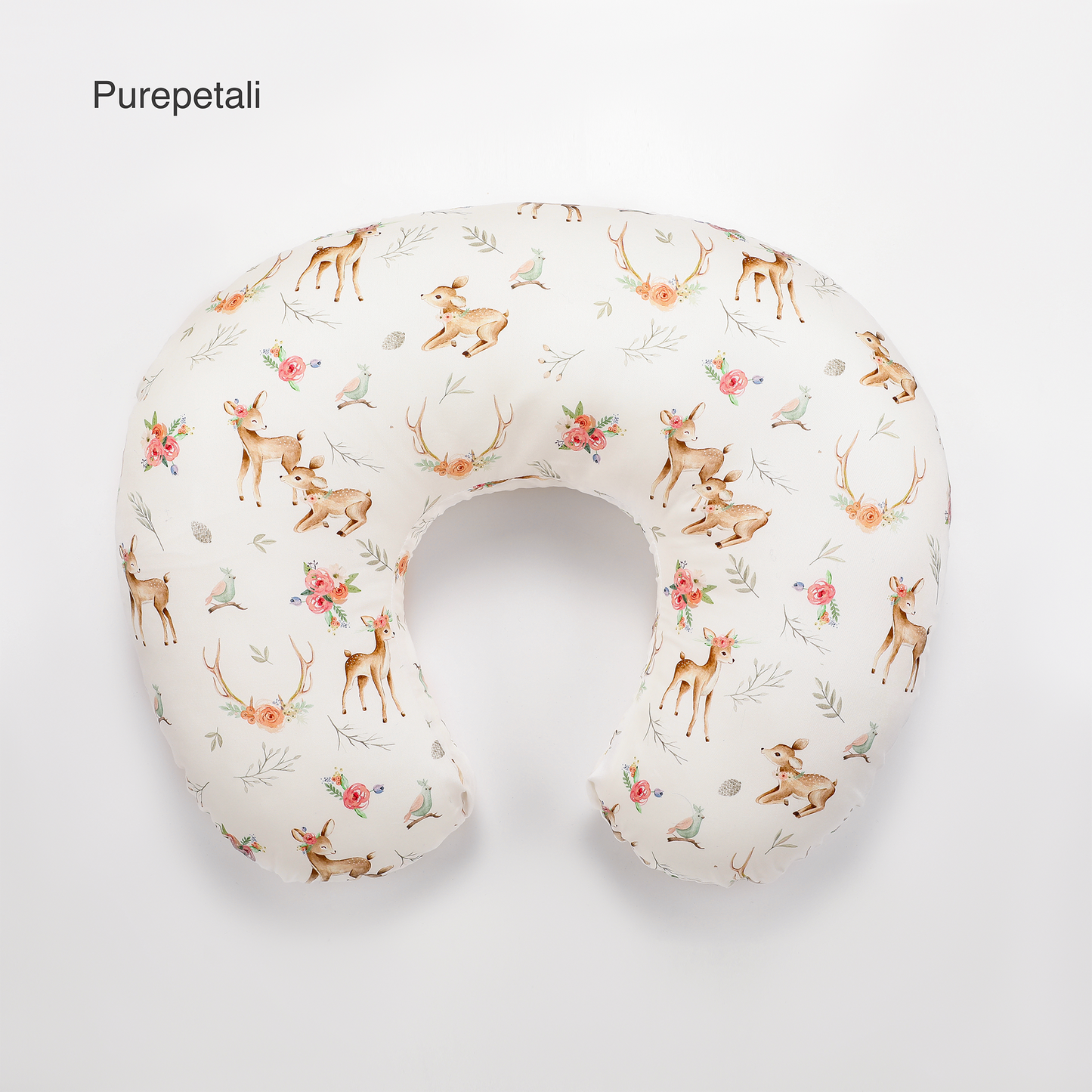 Deer and Flower Infant Feeding Support Pillow