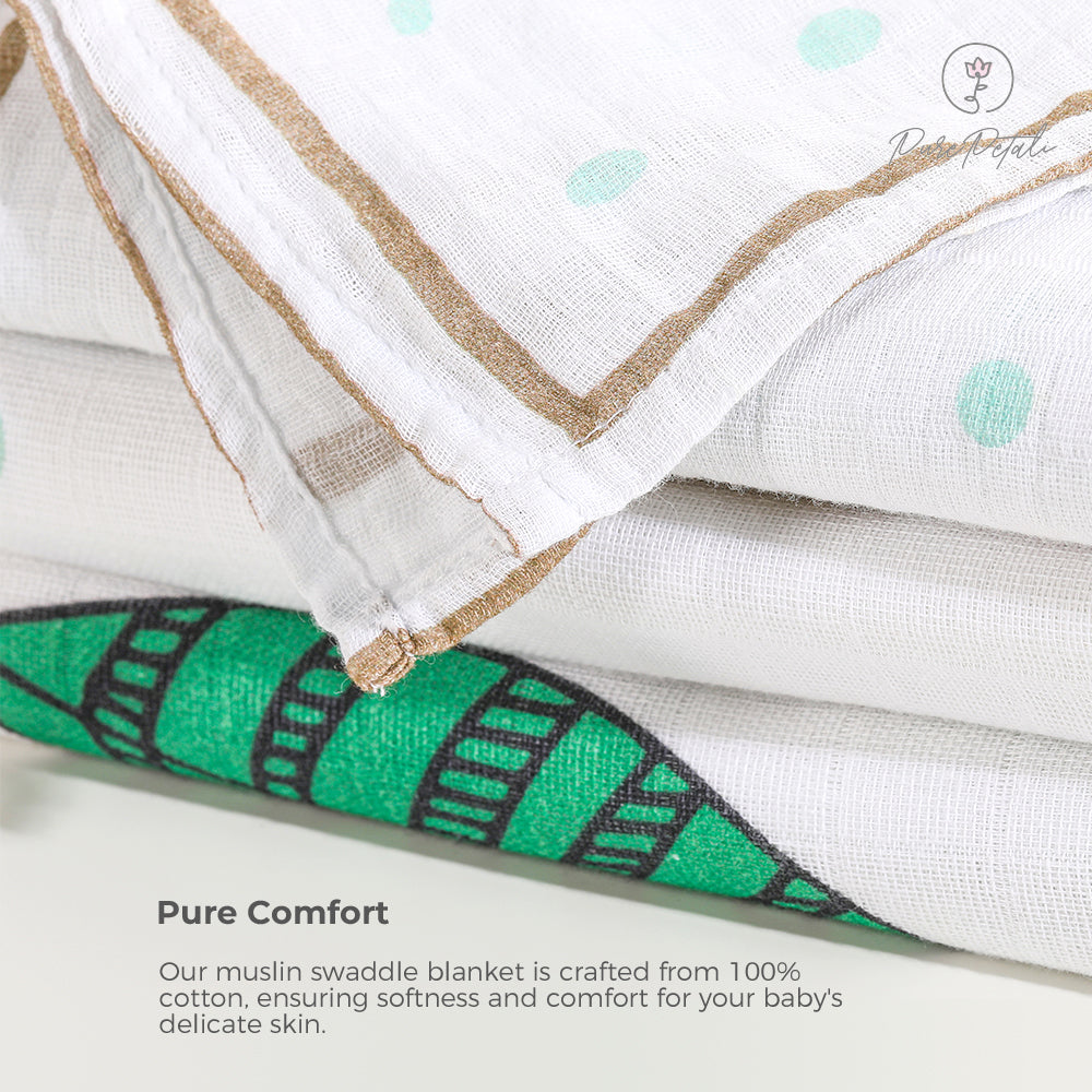 muslin swaddle milestone blanket